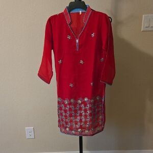 Elegant Red Kids Formal Dress